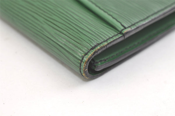 Authentic Louis Vuitton Epi Pochette Enveloppe Document Case M52584 Green 2777K