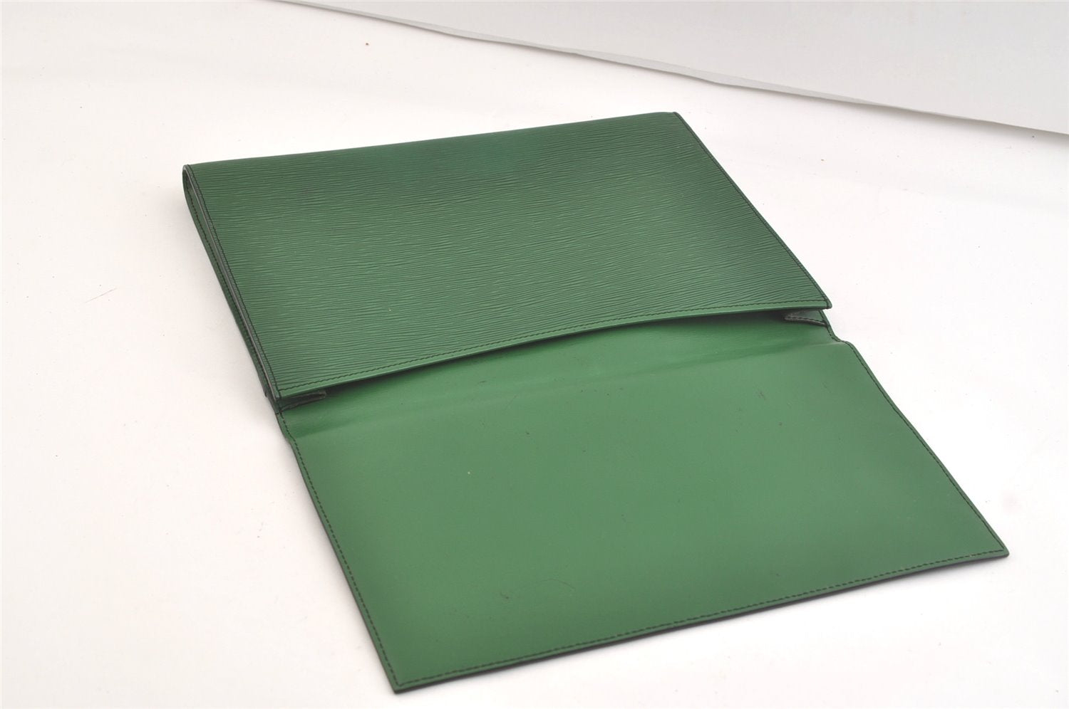 Authentic Louis Vuitton Epi Pochette Enveloppe Document Case M52584 Green 2777K