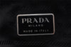 Authentic PRADA Vintage Nylon Tessuto Leather Backpack Purse Black 2778I