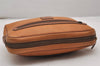 Authentic Burberrys Vintage Leather Clutch Hand Bag Purse Brown 2778J