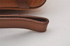 Authentic Burberrys Vintage Leather Clutch Hand Bag Purse Brown 2778J