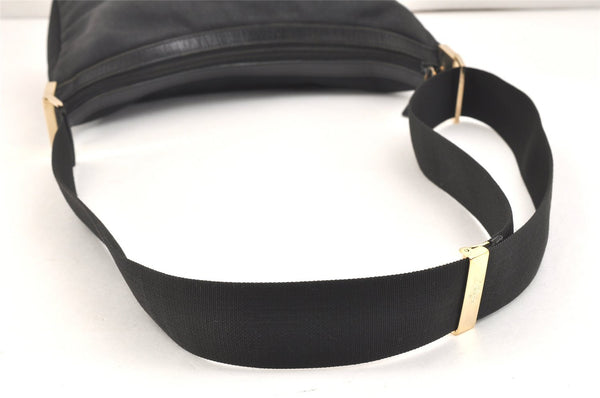 Authentic GUCCI Shoulder Cross Body Bag Purse Nylon Leather 0190433 Black 2778K