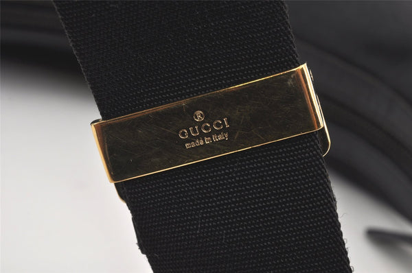 Authentic GUCCI Shoulder Cross Body Bag Purse Nylon Leather 0190433 Black 2778K