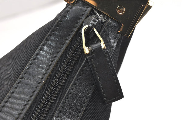 Authentic GUCCI Shoulder Cross Body Bag Purse Nylon Leather 0190433 Black 2778K