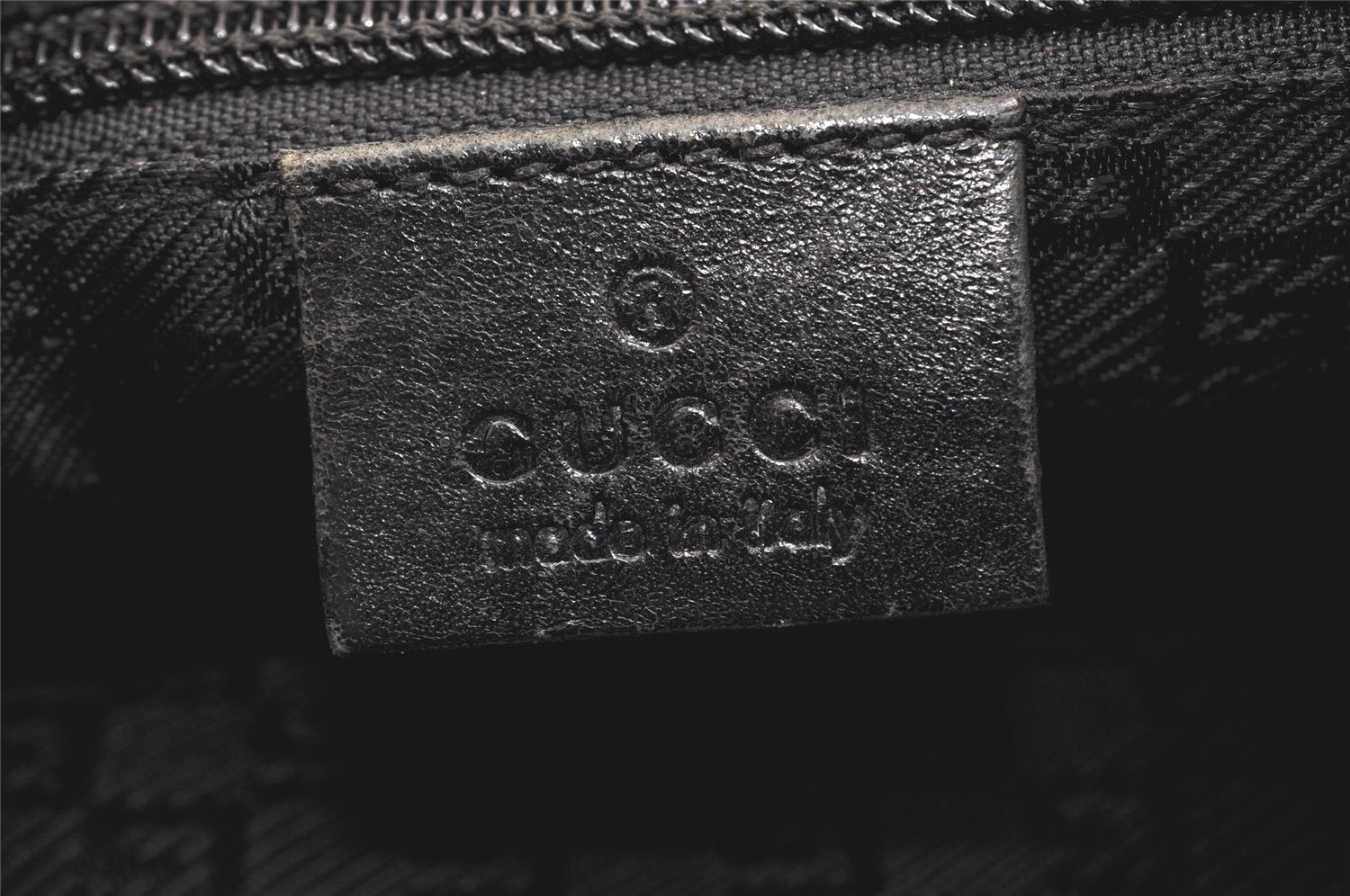 Authentic GUCCI Shoulder Cross Body Bag Purse Nylon Leather 0190433 Black 2778K
