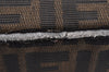 Authentic FENDI Zucca Shoulder Hand Bag Purse Canvas Leather Brown Black 2779I
