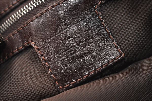 Authentic FENDI Zucca Shoulder Hand Bag Purse Canvas Leather Brown Black 2779I
