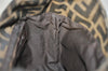 Authentic FENDI Zucca Shoulder Hand Bag Purse Canvas Leather Brown Black 2779I