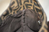 Authentic FENDI Zucca Shoulder Hand Bag Purse Canvas Leather Brown Black 2779I