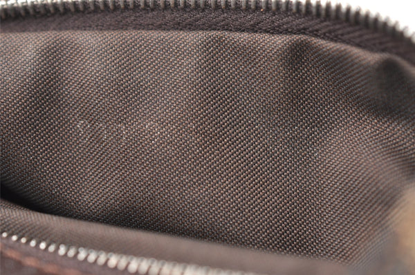 Authentic FENDI Zucca Shoulder Hand Bag Purse Canvas Leather Brown Black 2779I