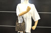 Authentic FENDI Zucca Shoulder Hand Bag Purse Canvas Leather Brown Black 2779I