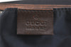 Authentic GUCCI Sherry Line Diamante Clutch Bag Nylon Leather 256637 Navy 2779K