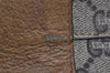 Authentic GUCCI Web Sherry Line GG Plus Tote Bag PVC Leather Brown Junk 2781I