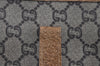 Authentic GUCCI Web Sherry Line GG Plus Tote Bag PVC Leather Brown Junk 2781I