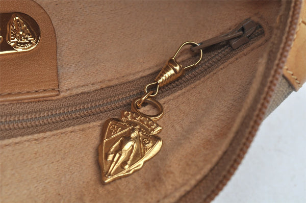 Authentic GUCCI Micro GG PVC Leather Shoulder Cross Body Bag Brown Junk 2782I