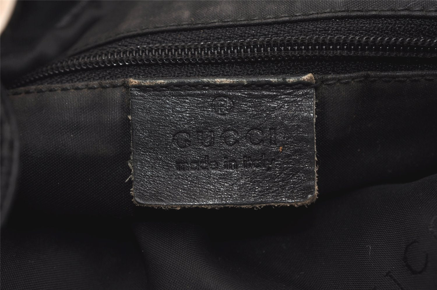 Authentic GUCCI Bamboo Shoulder Tote Bag GG Canvas Leather 0014058 Black 2783I