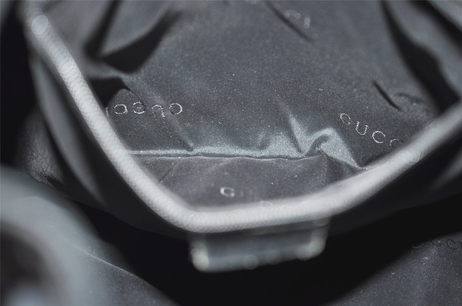 Authentic GUCCI Bamboo Shoulder Tote Bag GG Canvas Leather 0014058 Black 2783I