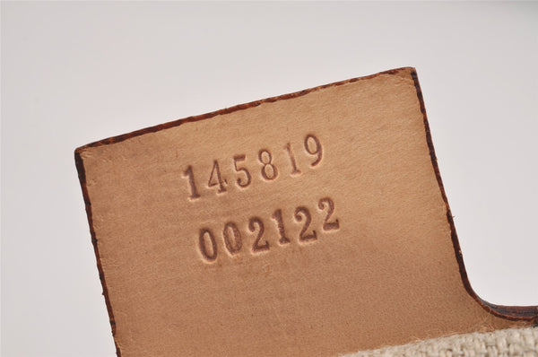 Authentic GUCCI Jackie Flora Shoulder Hand Bag Canvas Leather 145819 White 2784I