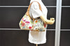 Authentic GUCCI Jackie Flora Shoulder Hand Bag Canvas Leather 145819 White 2784I