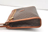 Authentic CELINE Macadam Blason Pattern Clutch Hand Bag PVC Leather Brown 2784J