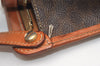 Authentic CELINE Macadam Blason Pattern Clutch Hand Bag PVC Leather Brown 2784J