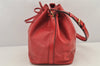 Authentic Louis Vuitton Epi Petit Noe Shoulder Drawstring Bag M44107 Red 2784K