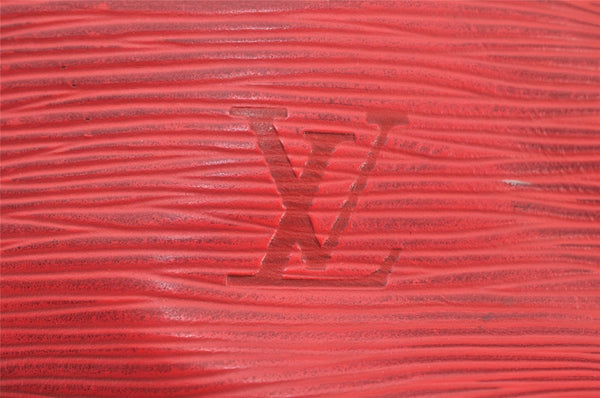 Authentic Louis Vuitton Epi Petit Noe Shoulder Drawstring Bag M44107 Red 2784K