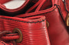 Authentic Louis Vuitton Epi Petit Noe Shoulder Drawstring Bag M44107 Red 2784K