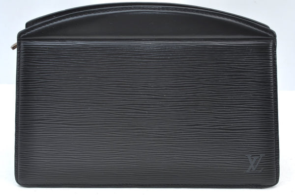 Authentic Louis Vuitton Epi Trousse Crete Clutch Bag Black LV Junk 2785H