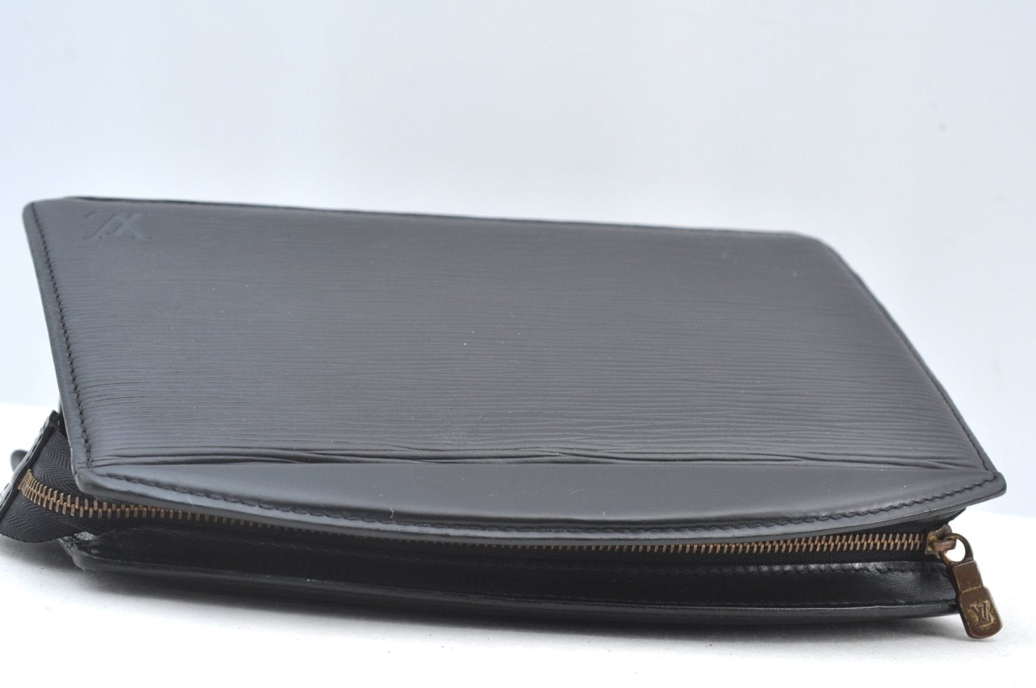 Authentic Louis Vuitton Epi Trousse Crete Clutch Bag Black LV Junk 2785H