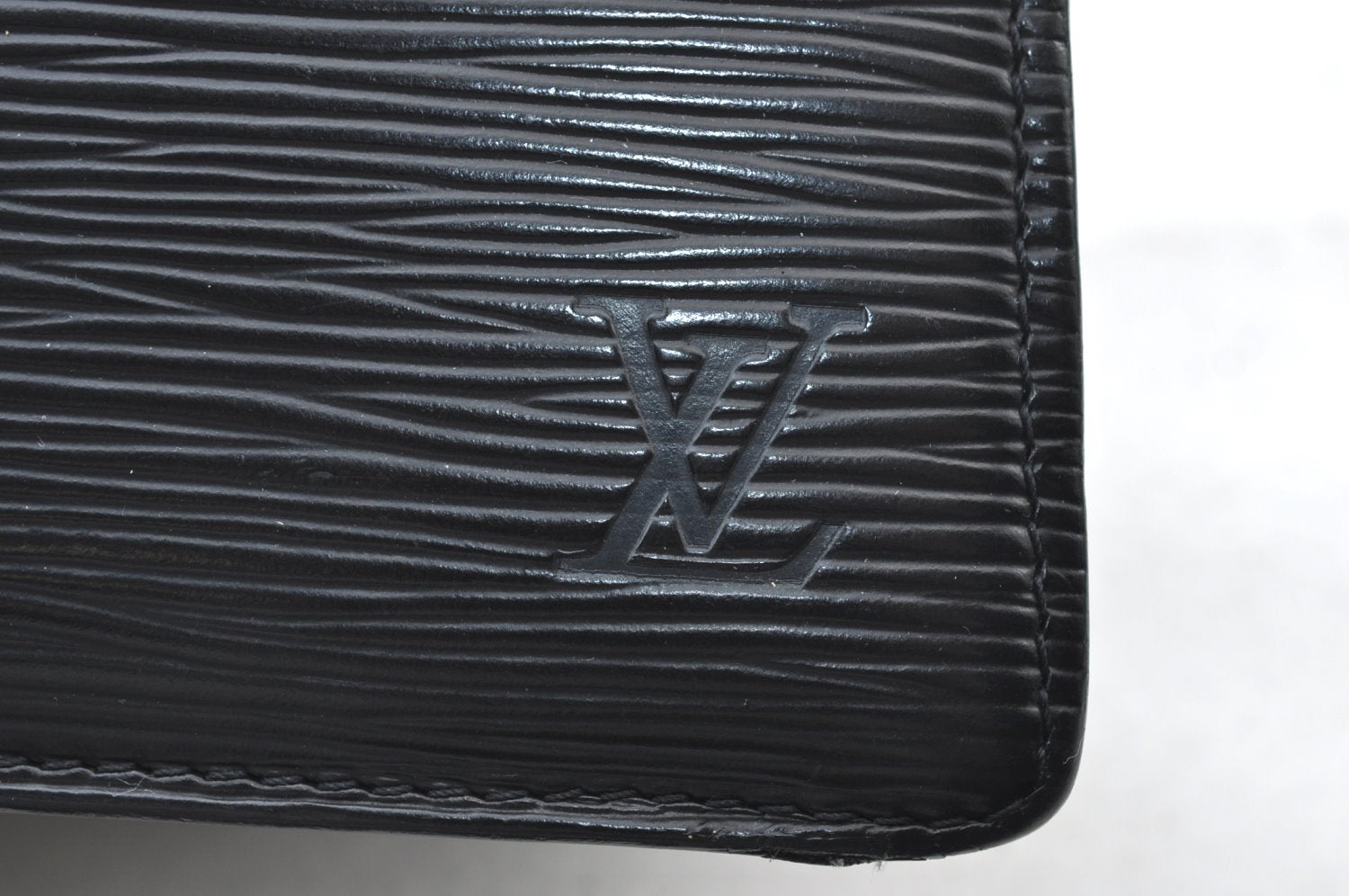 Authentic Louis Vuitton Epi Trousse Crete Clutch Bag Black LV Junk 2785H