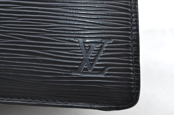 Authentic Louis Vuitton Epi Trousse Crete Clutch Bag Black LV Junk 2785H