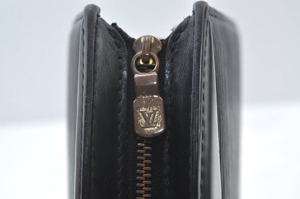 Authentic Louis Vuitton Epi Trousse Crete Clutch Bag Black LV Junk 2785H