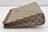 Authentic GUCCI Vintage Clutch Hand Bag Purse GG PVC Leather Brown Junk 2785J