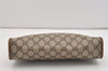 Authentic GUCCI Vintage Clutch Hand Bag Purse GG PVC Leather Brown Junk 2785J