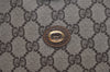 Authentic GUCCI Vintage Clutch Hand Bag Purse GG PVC Leather Brown Junk 2785J