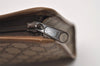 Authentic GUCCI Vintage Clutch Hand Bag Purse GG PVC Leather Brown Junk 2785J