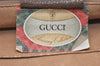 Authentic GUCCI Vintage Clutch Hand Bag Purse GG PVC Leather Brown Junk 2785J