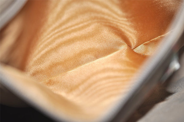 Authentic GUCCI Vintage Clutch Hand Bag Purse GG PVC Leather Brown Junk 2785J