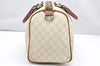Authentic GUCCI Vintage Hand Boston Bag GG PVC Leather 193603 Beige 2785K