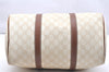 Authentic GUCCI Vintage Hand Boston Bag GG PVC Leather 193603 Beige 2785K