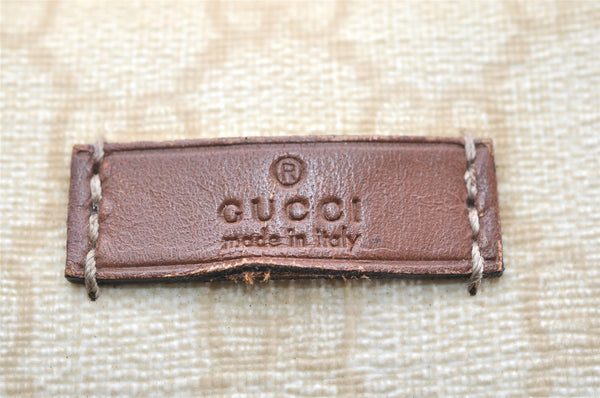 Authentic GUCCI Vintage Hand Boston Bag GG PVC Leather 193603 Beige 2785K