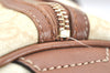 Authentic GUCCI Vintage Hand Boston Bag GG PVC Leather 193603 Beige 2785K