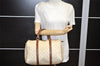 Authentic GUCCI Vintage Hand Boston Bag GG PVC Leather 193603 Beige 2785K
