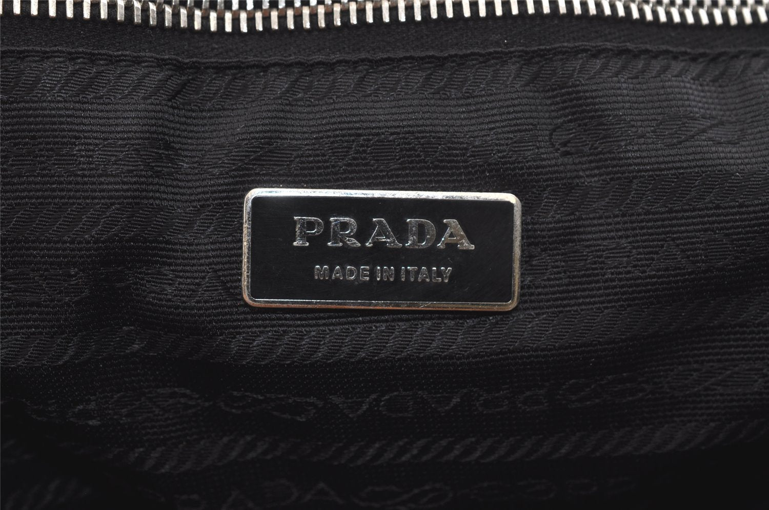 Authentic PRADA Vintage Nylon Tessuto Leather Shoulder Hand Bag Black 2786K