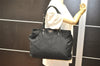 Authentic PRADA Vintage Nylon Tessuto Leather Shoulder Hand Bag Black 2786K