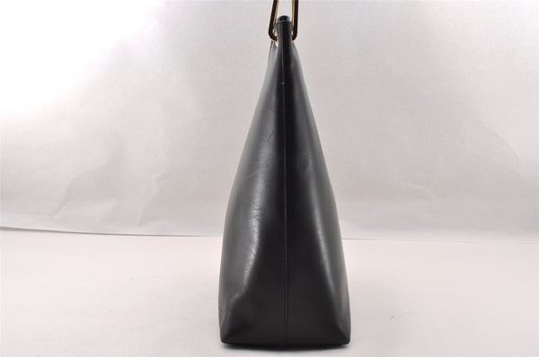 Authentic GUCCI Bamboo Shoulder Hand Bag Purse Leather 0013006 Black 2787I