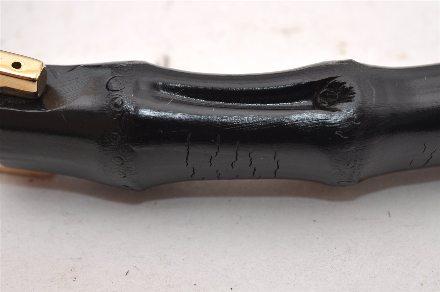 Authentic GUCCI Bamboo Shoulder Hand Bag Purse Leather 0013006 Black 2787I