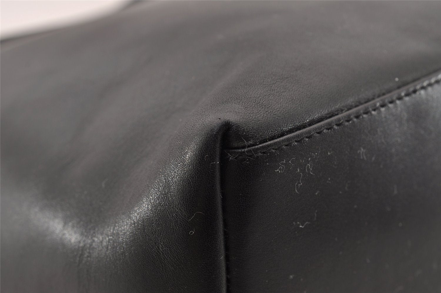 Authentic GUCCI Bamboo Shoulder Hand Bag Purse Leather 0013006 Black 2787I