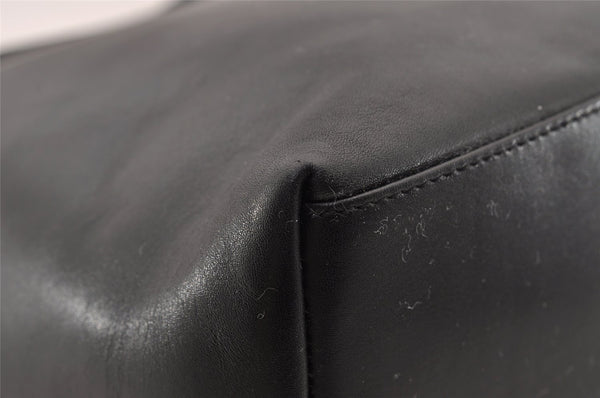 Authentic GUCCI Bamboo Shoulder Hand Bag Purse Leather 0013006 Black 2787I